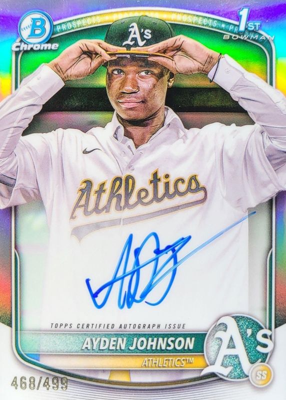 2025 Bowman Chrome #CPA-AJ Prospect Auto - Refractor /499 (1st)