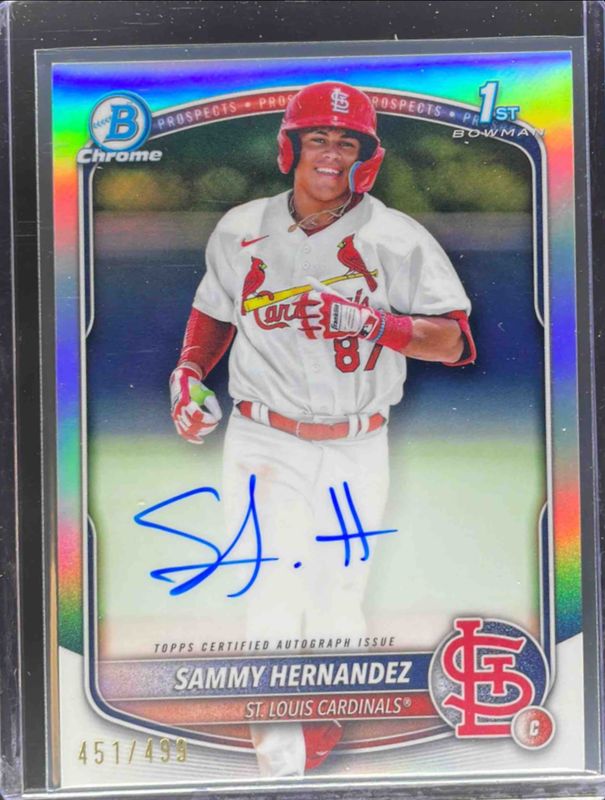 2025 Bowman Chrome #CPA-SH Prospect Auto - Refractor /499 (1st)