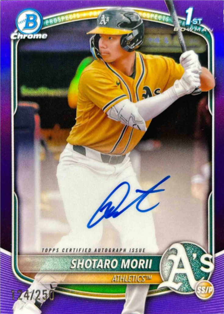 Shotaro Morii 2025 Bowman Chrome #CPA-SM Prospect Auto - Purple