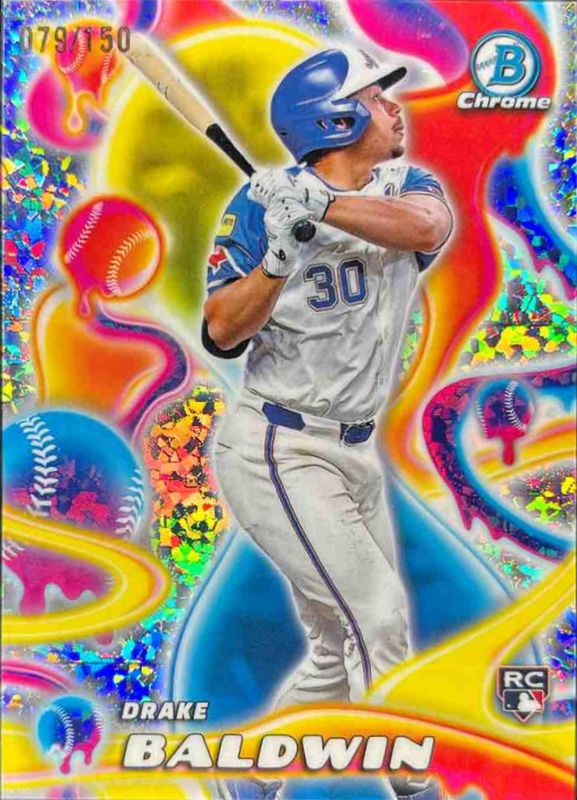 Drake Baldwin 2025 Bowman Chrome #MM-19 Melt Mashers - Mini Diamonds Refractor /150 Rookie RAW