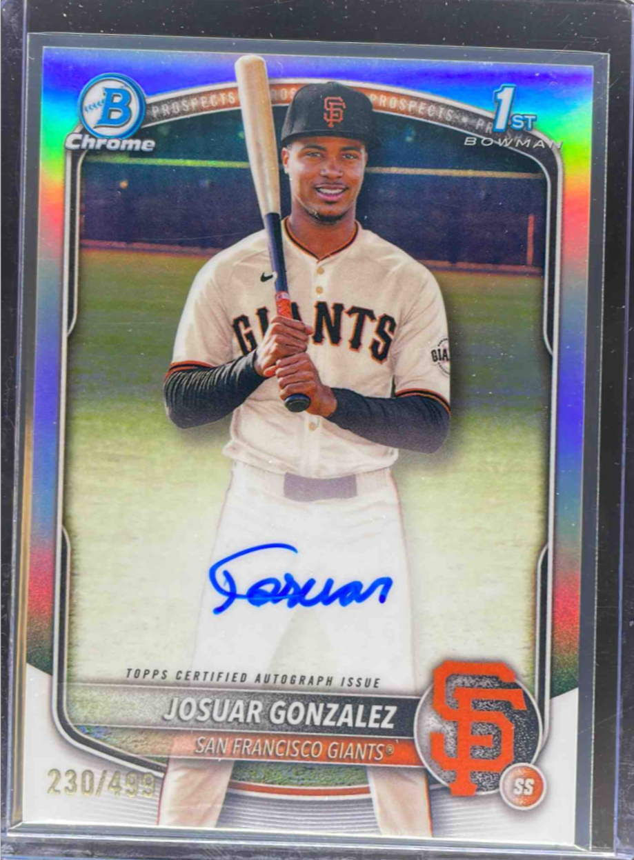 Josuar Gonzalez 2025 Bowman Chrome #CPA-JD Prospect Auto