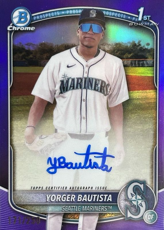 2025 Bowman Chrome #CPA-YB Prospect Auto - Purple Refractor /250 (1st)
