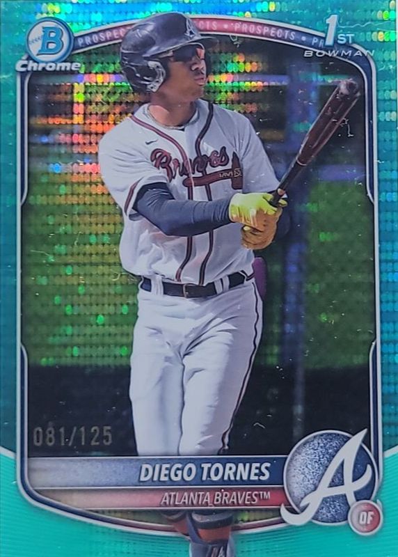 2025 Bowman Chrome #BCP-214 Prospects - Aqua Pulsar Refractor /125 (1st)