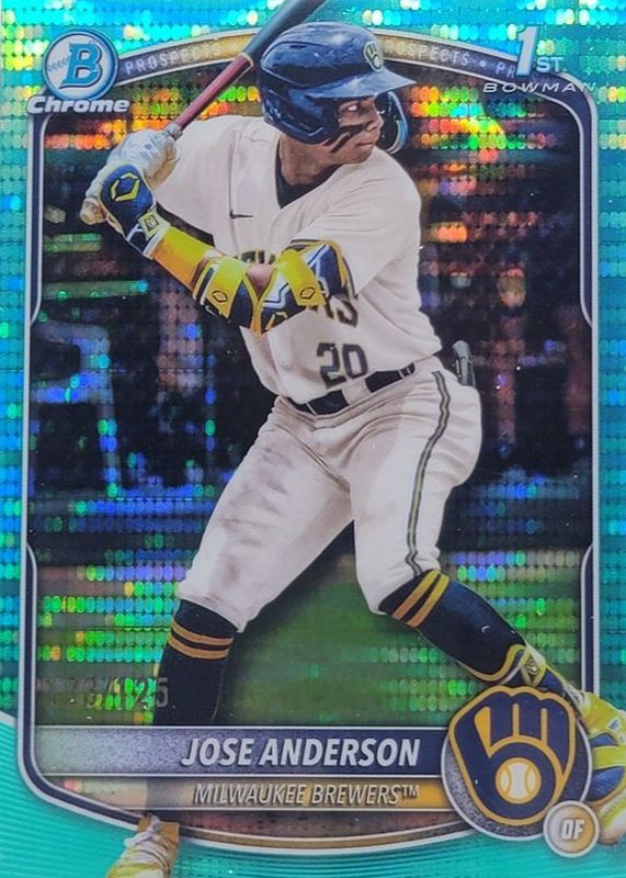 2025 Bowman Chrome #BCP-193 Prospects - Aqua Pulsar Refractor /125 (1st)