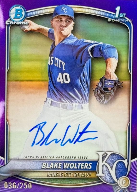 2025 Bowman Chrome #CPA-BW Prospect Auto - Purple Refractor /250 (1st)