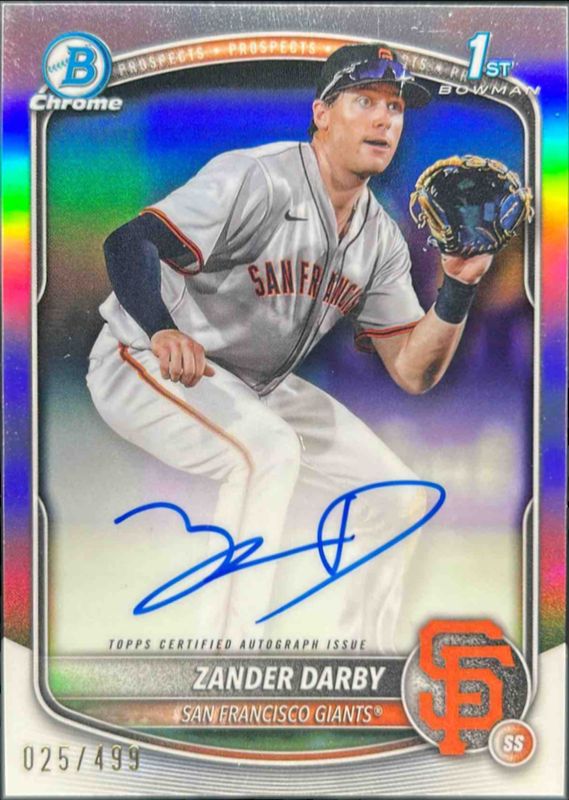 2025 Bowman Chrome #CPA-ZD Prospect Auto - Refractor /499 (1st)