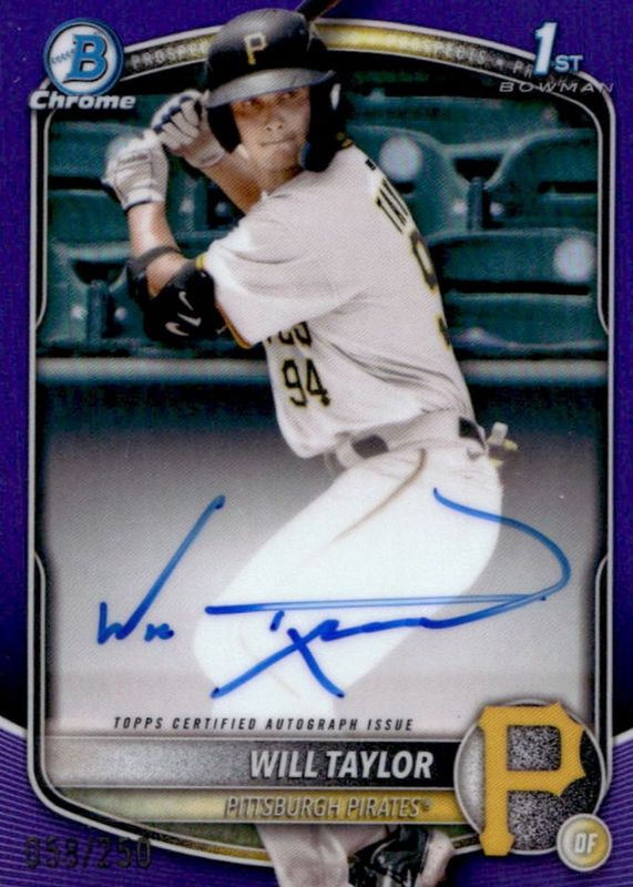 2025 Bowman Chrome #CPA-WT Prospect Auto - Purple Refractor /250 (1st)