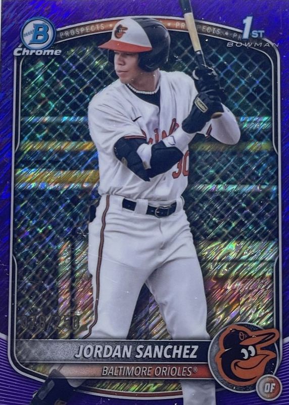 2025 Bowman Chrome #BCP-208 Prospects - Purple Shimmer Refractor /250 (1st)