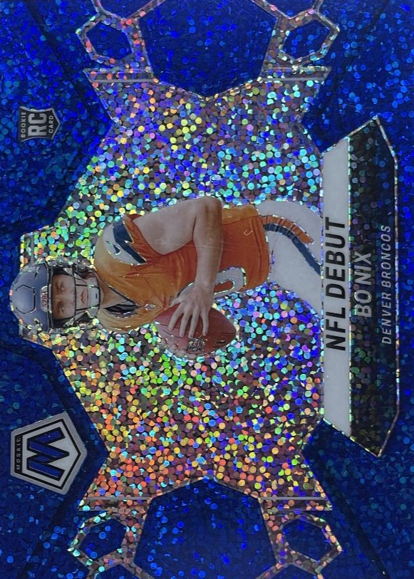 Bo Nix 2024 Mosaic #271 NFL Debut - Blue Sparkle /96 Price Guide