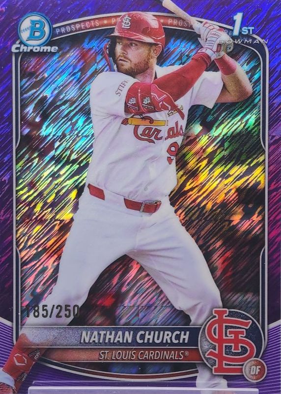 2025 Bowman Chrome #BCP-192 Prospects - Purple Shimmer Refractor /250 (1st)