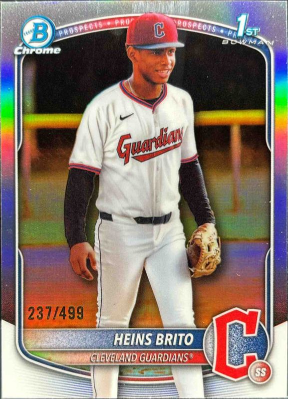 Heins Brito 2025 Bowman Chrome #BCP-203 Chrome Prospects - Refractor /10 RAW