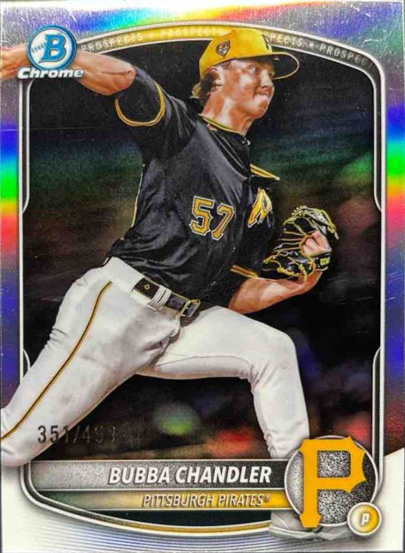 Bubba Chandler 2025 Bowman Chrome #BCP-171 Chrome Prospects - Refractor /10 RAW
