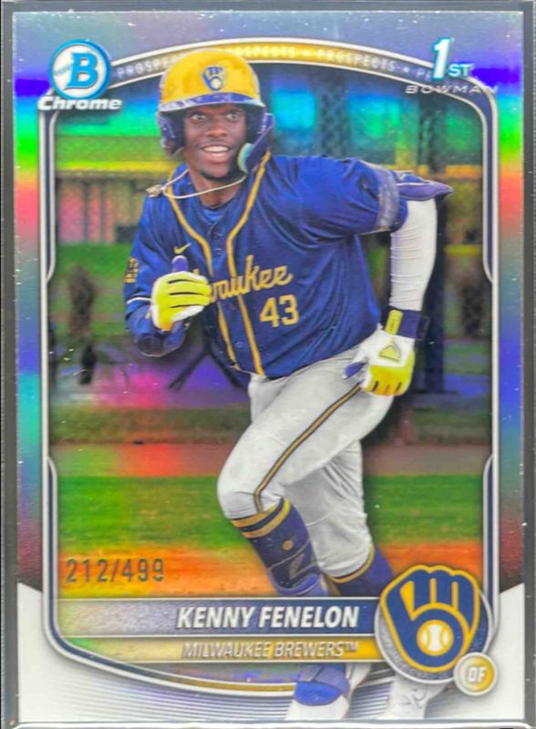 Kenny Fenelon 2025 Bowman Chrome #BCP-190 Chrome Prospects - Refractor /10 RAW