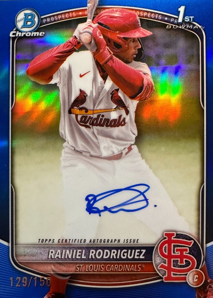 Rainiel Rodriguez 2025 Bowman Chrome #CPA-RR Prospect Auto - Blue 