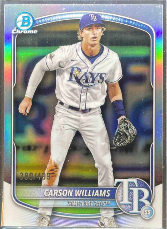 Carson Williams 2025 Bowman Chrome #BCP-234 Chrome Prospects - Refractor /10 RAW