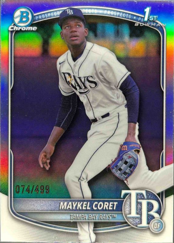 Maykel Coret 2025 Bowman Chrome #BCP-240 Chrome Prospects - Refractor /10 RAW