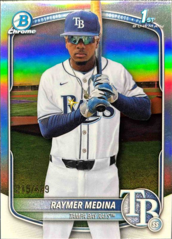 Raymer Medina 2025 Bowman Chrome #BCP-175 Chrome Prospects - Refractor /10 RAW