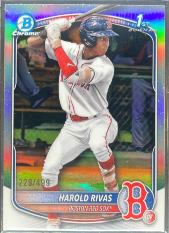 Harold Rivas 2025 Bowman Chrome #BCP-216 Chrome Prospects - Refractor /10 RAW