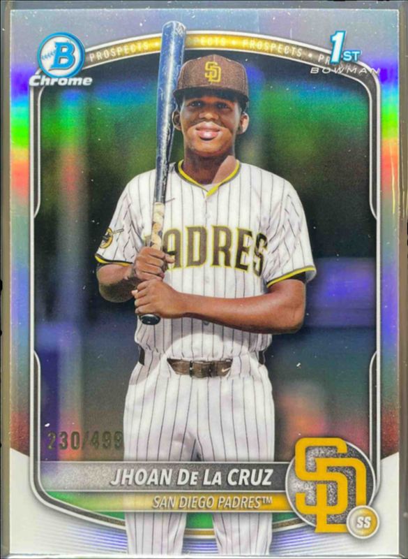 Jhoan De La Cruz 2025 Bowman Chrome #BCP-223 Chrome Prospects - Refractor /10 RAW