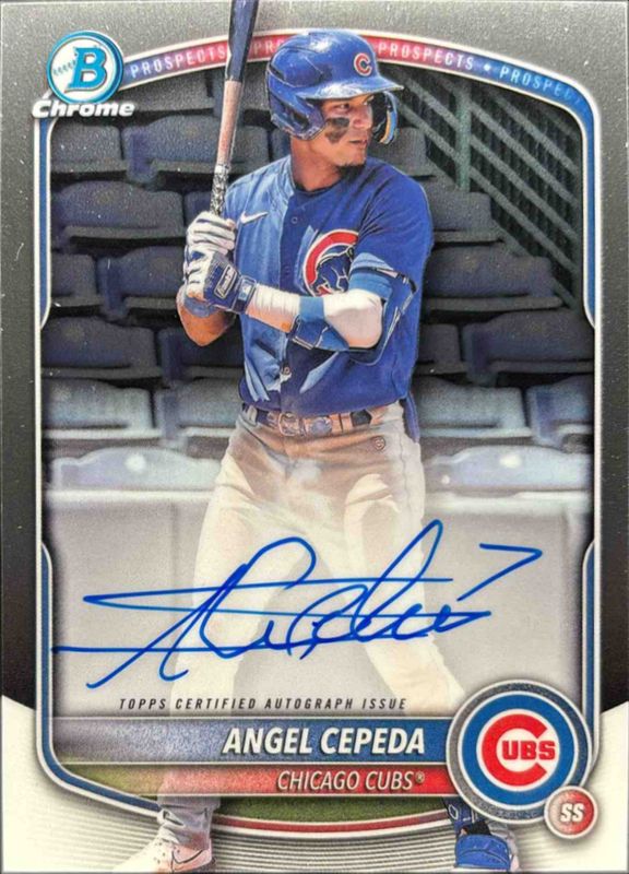 Angel Cepeda 2025 Bowman Chrome #CPA-AC Chrome Prospect Autographs RAW
