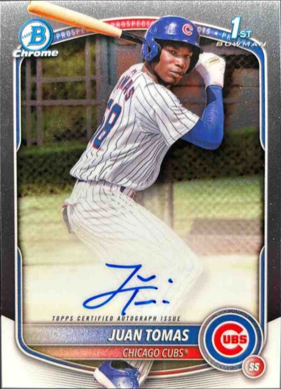 Juan Tomas 2025 Bowman Chrome #CPA-JT Prospect Auto (1st) RAW