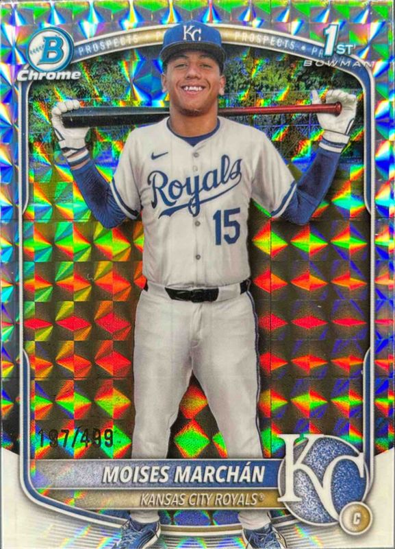 Moises Marchan 2025 Bowman Chrome #BCP-242 Chrome Prospects - Refractor /10 RAW