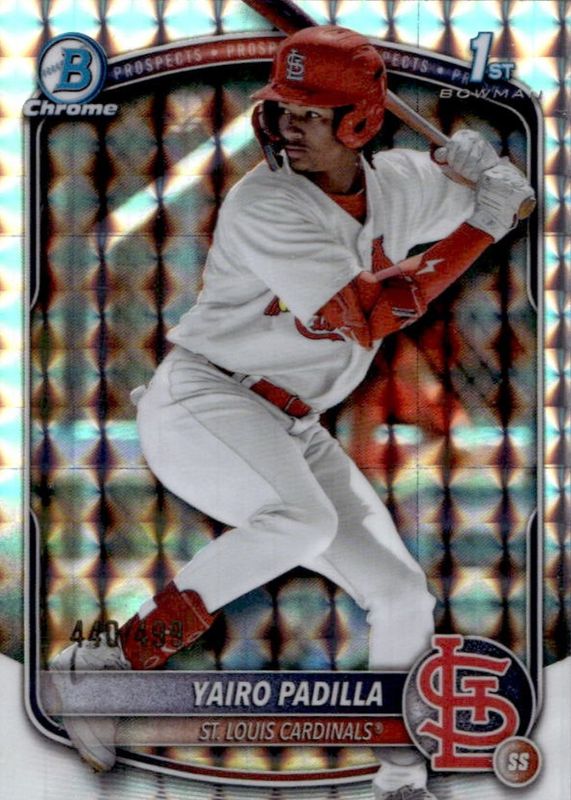 Yairo Padilla 2025 Bowman Chrome #BCP-236 Prospects - Refractor /499 (1st) RAW