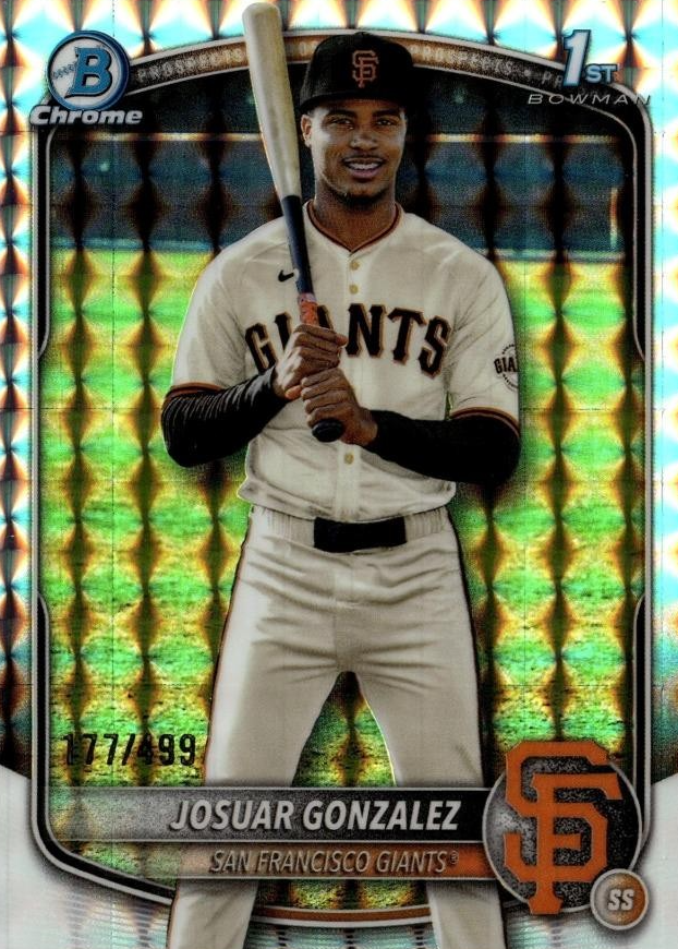 Josuar Gonzalez 2025 Bowman Chrome #BCP-153 Prospects - Geometric