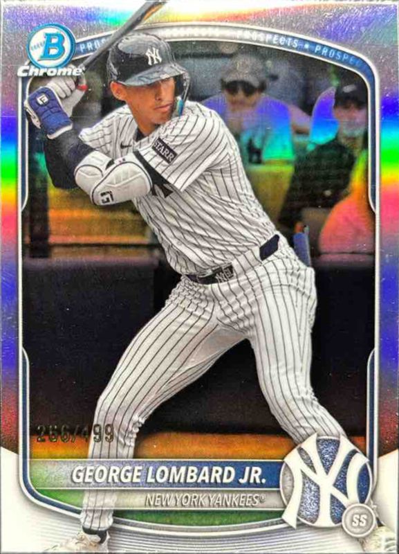 George Lombard 2025 Bowman Chrome #BCP-164 Chrome Prospects - Refractor /499 RAW