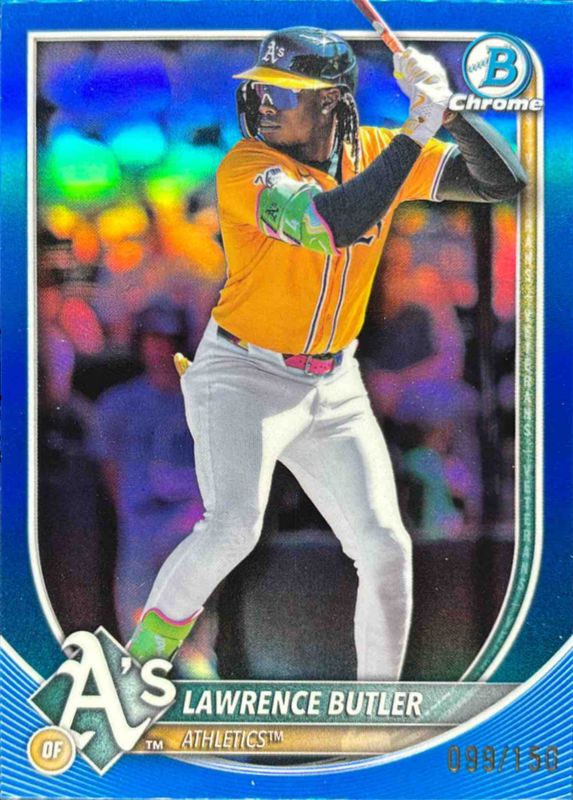 Lawrence Butler 2025 Bowman Chrome #65 Blue Refractor /150 RAW