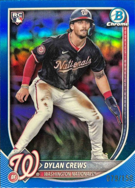 Dylan Crews 2025 Bowman Chrome #3 Blue Refractor /150 Rookie RAW