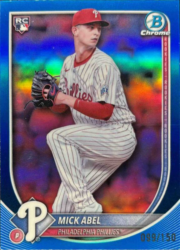 Mick Abel 2025 Bowman Chrome #11 Blue Refractor /150 Rookie RAW