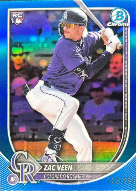 Zac Veen 2025 Bowman Chrome #69 Blue Refractor /150 Price Guide
