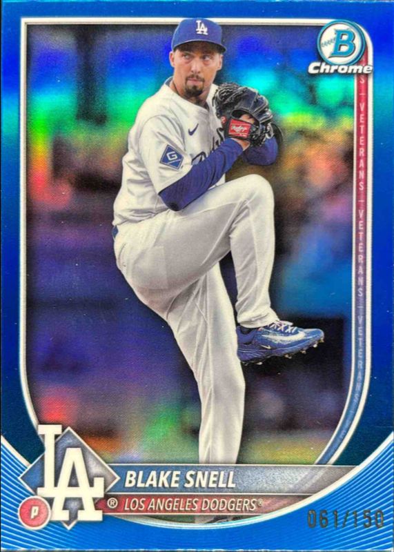 Blake Snell 2025 Bowman Chrome #31 Blue Refractor /150 RAW
