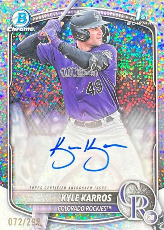 2025 Bowman Chrome #CPA-KK Prospect Auto - Speckle Refractor /299 (1st)