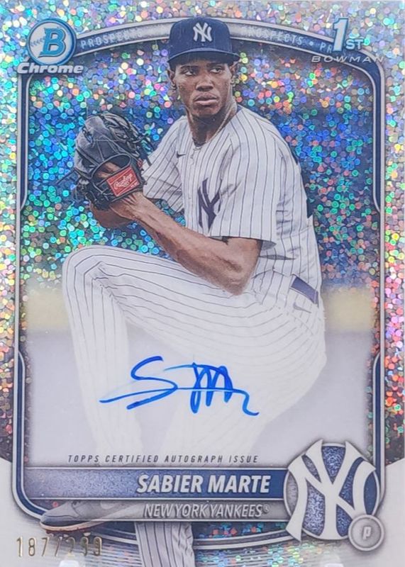 2025 Bowman Chrome #CPA-SM Prospect Auto - Speckle Refractor /299 (1st)