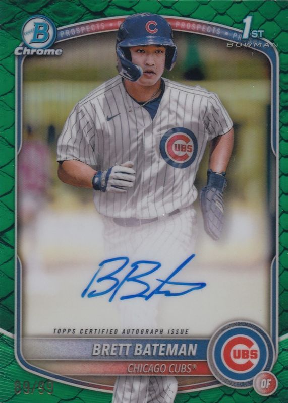 2025 Bowman Chrome #CPA-BBA Prospect Auto - Reptilian Green Refractor /99 (1st)