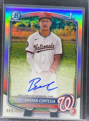 2025 Bowman Chrome #CPA-BC Prospect Auto - Refractor /499 (1st)
