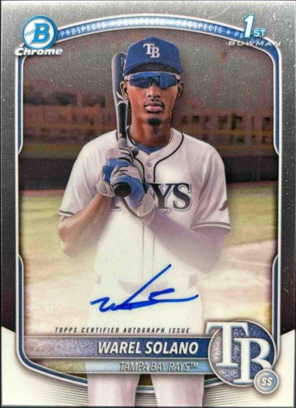 Warel Solano 2025 Bowman Chrome #CPA-WS Prospect Auto (1st) RAW