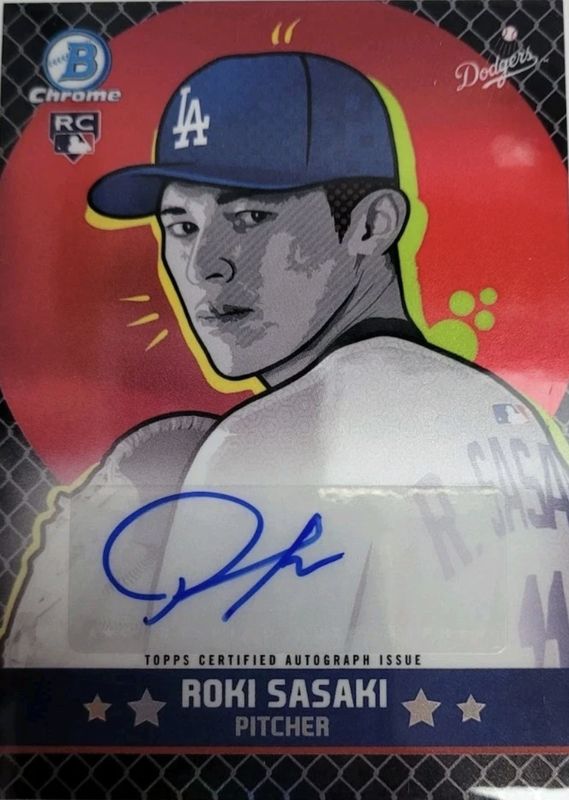 Roki Sasaki 2025 Bowman Chrome #BAA-RS Acension Autographs - Red Refractor /5 Rookie RAW
