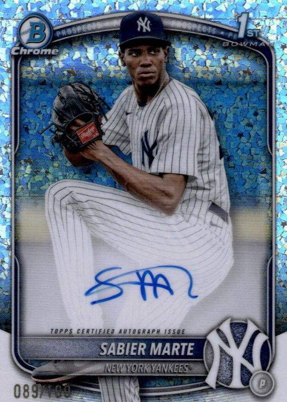 2025 Bowman Chrome #CPA-SM Prospect Auto - Mini-Diamond Refractor /100 (1st)