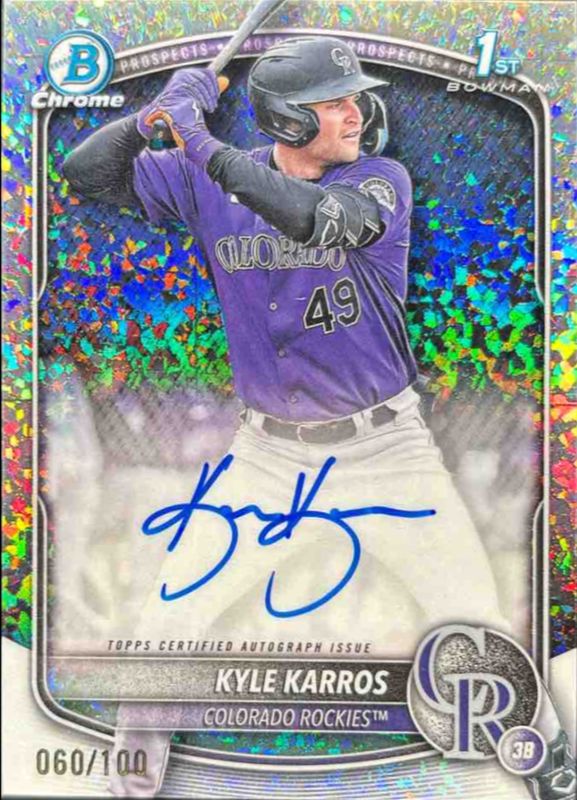 2025 Bowman Chrome #CPA-KK Prospect Auto - Mini-Diamond Refractor /100 (1st)