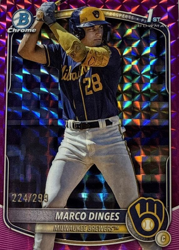 2025 Bowman Chrome #BCP-183 Prospects - Fuchsia Geometric Refractor /299 (1st)