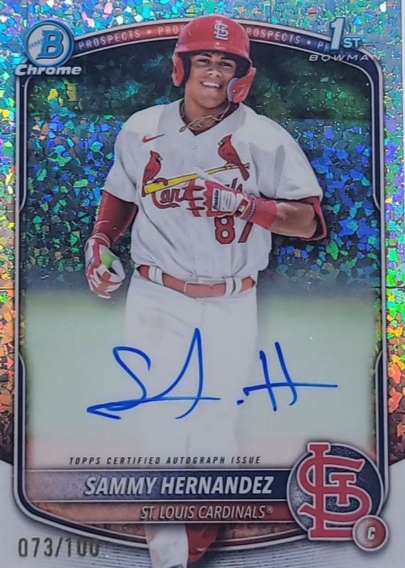 2025 Bowman Chrome #CPA-SH Prospect Auto - Mini-Diamond Refractor /100 (1st)