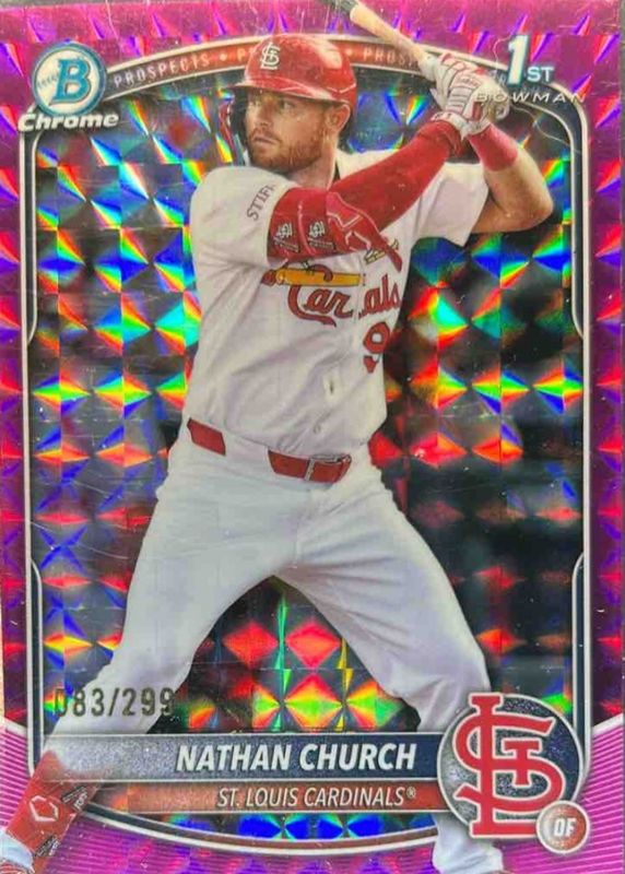 2025 Bowman Chrome #BCP-192 Prospects - Fuchsia Geometric Refractor /299 (1st)