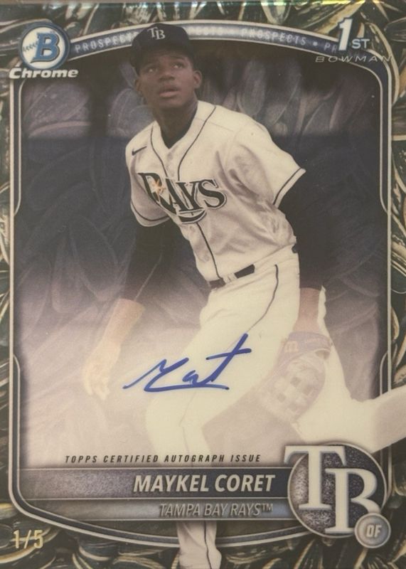 2025 Bowman Chrome #CPA-MC Prospect Auto - Sunflower Seeds Refractor /5 (1st)