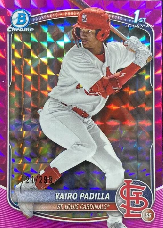 2025 Bowman Chrome #BCP-236 Prospects - Fuchsia Geometric Refractor /299 (1st)