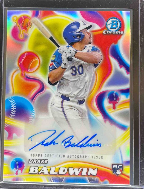 Drake Baldwin 2025 Bowman Chrome #MMA-DB Melt Mashers Autographs /99 Rookie RAW