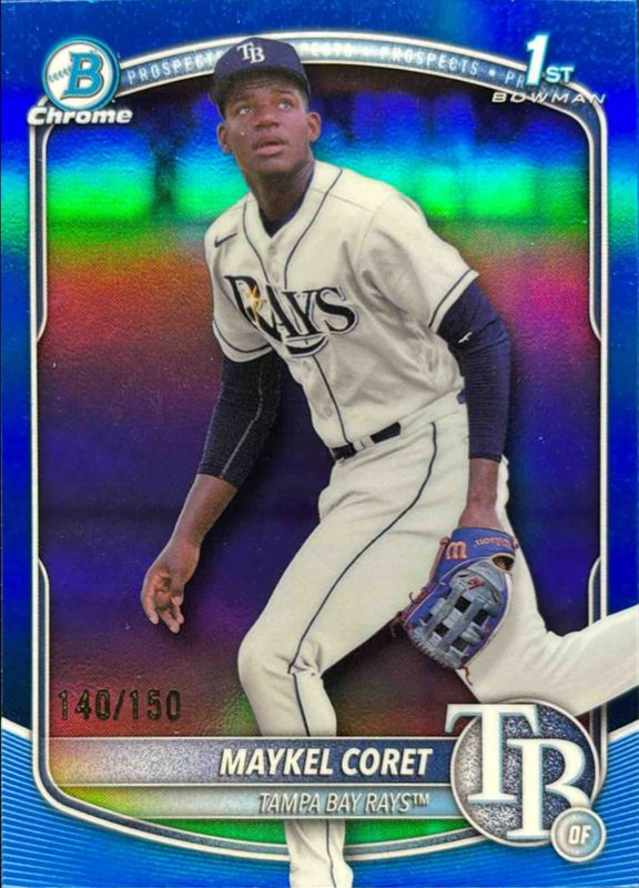 Maykel Coret 2025 Bowman Chrome #BCP-240 Chrome Prospects - Blue Refractor /250 RAW