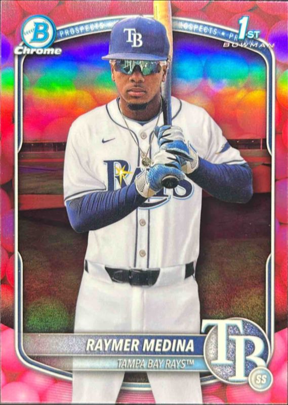 Raymer Medina 2025 Bowman Chrome #BCP-175 Chrome Prospects - Gum Ball Refractor /99 RAW